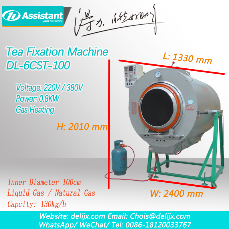 Orthodox Green/Oolong Tea Leaf Fixation Machine Tea Fixing Machinery Manufacturer 6CST-100