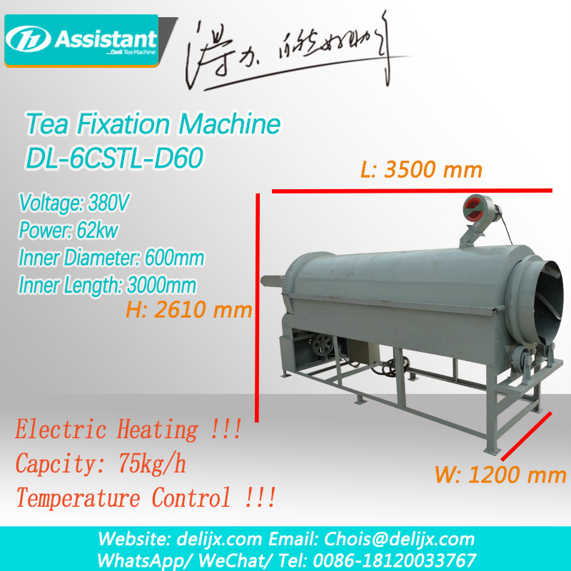 Electric Heating Continuous Steam Tea Machine Steaming Machine 6CSTL-D60
