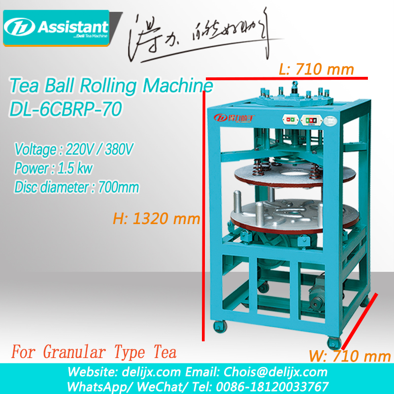 Oolong Tea TieGuanYin Canvas Wrapping Balling And Rolling Machine DL-6CBRP-70