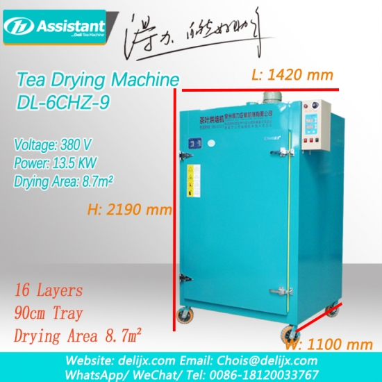 Small Flower Tea Rotary Type Electric Heating Tea Leaf Drying Machine 6CHZ-9