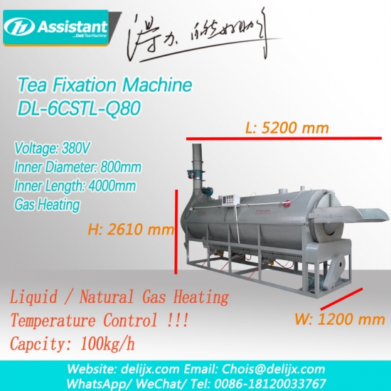 Tea Leaf Steaming Machine For Many Kinds Of Tea Gas Heating Continuous Type